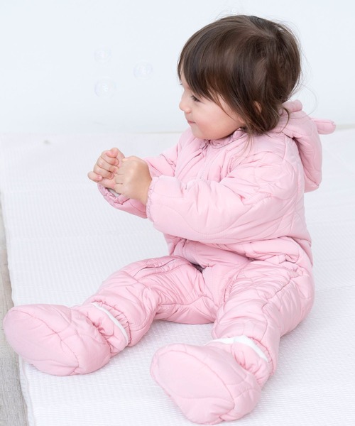 SweetMommy(スウィートマミー)の「アニマル カバーオール 【キルティング】(ロンパース・キッズ・ホワイト/ピンク/ネイビー・70/80/90)」の9枚目の写真
