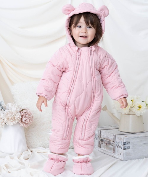 セール】アニマル カバーオール 【キルティング】（ロンパース