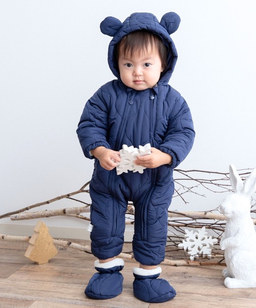 セール】アニマル カバーオール 【キルティング】（ロンパース