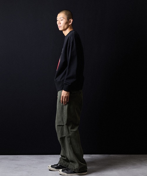 NUMBER (N)INE(ナンバーナイン)の「VINTAGE GAZETTE N-LOGO CREWNECK SWEATSHIRT / ヴィンテージ ガゼット ツートーン アルファベット ロゴ クルーネック スウェット(スウェット・メンズ・ブラック/オートミール・2/3/4)」の22枚目の写真