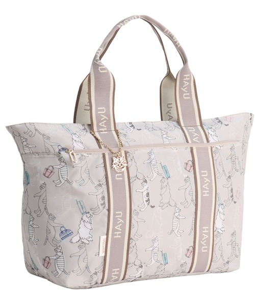 ace.(エース)の「ハユ 折り畳みトートバッグ フォールディング 30L 340g 17862(トートバッグ・レディース・ピンク/ネイビー/ベージュ/グレー・FREE)」の3枚目の写真