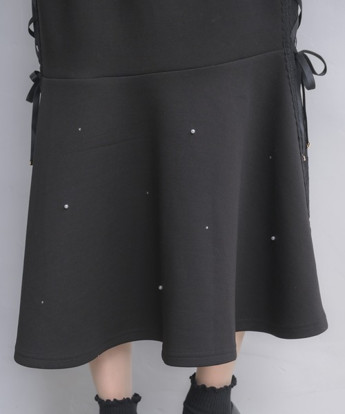couture BY ROJITA(クチュールバイロジータ)の「【セットアップ対応】レースラインスウェットマーメイドスカート(スカート・レディース・ホワイト/ブラック/グレー/ピンク・FREE)」の16枚目の写真