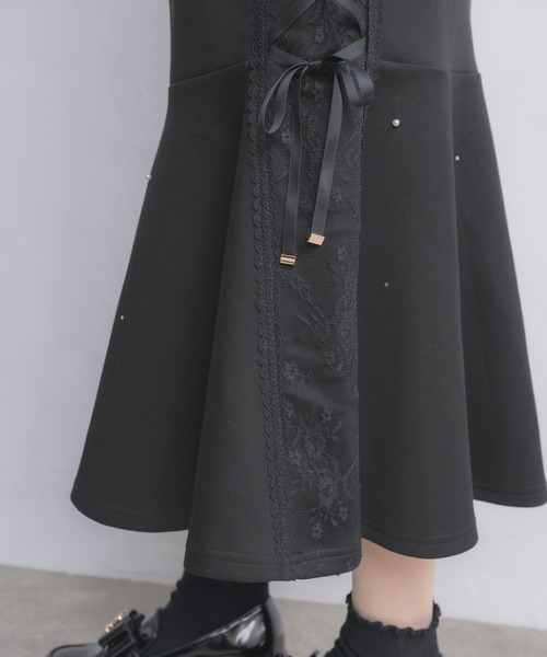 couture BY ROJITA(クチュールバイロジータ)の「【セットアップ対応】レースラインスウェットマーメイドスカート(スカート・レディース・ホワイト/ブラック/グレー/ピンク・FREE)」の17枚目の写真