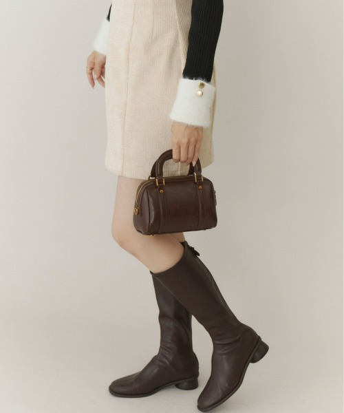 Olu.（オルドット）の「コンパクトボストンバッグ（ボストンバッグ・レディース・ブラウン/ブラック・FREE）」の12枚目の写真