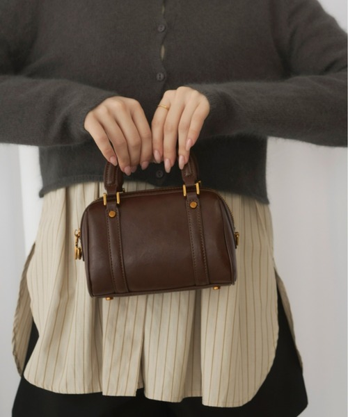 Olu.（オルドット）の「コンパクトボストンバッグ（ボストンバッグ・レディース・ブラウン/ブラック・FREE）」の13枚目の写真