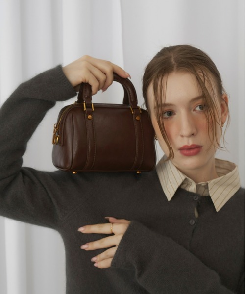 Olu.（オルドット）の「コンパクトボストンバッグ（ボストンバッグ・レディース・ブラウン/ブラック・FREE）」の19枚目の写真