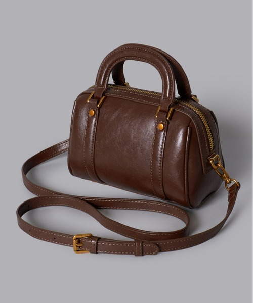 Olu.（オルドット）の「コンパクトボストンバッグ（ボストンバッグ・レディース・ブラウン/ブラック・FREE）」の3枚目の写真