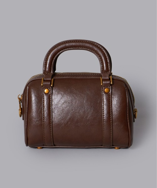 Olu.（オルドット）の「コンパクトボストンバッグ（ボストンバッグ・レディース・ブラウン/ブラック・FREE）」の6枚目の写真