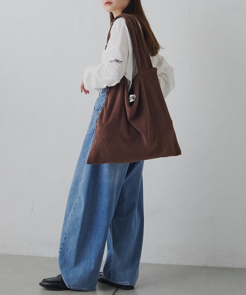 FEEL GOOD CONNECTION AND BLISSFUL TIME(フィールグッドコネクションアンドブリスフルタイム)の「パイルBIGトートBAG(トートバッグ・レディース・オートミール/ブラウン・FREE)」の7枚目の写真