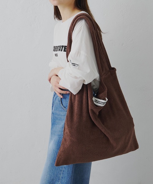 FEEL GOOD CONNECTION AND BLISSFUL TIME(フィールグッドコネクションアンドブリスフルタイム)の「パイルBIGトートBAG(トートバッグ・レディース・オートミール/ブラウン・FREE)」の16枚目の写真
