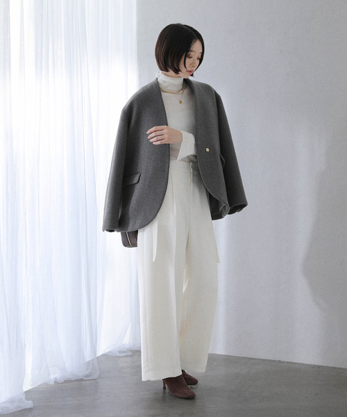 2025AW美品！La Totalite ノーカラーショートコート 2025AW美品！La Totalite ノーカラーショートコート - メルカリ