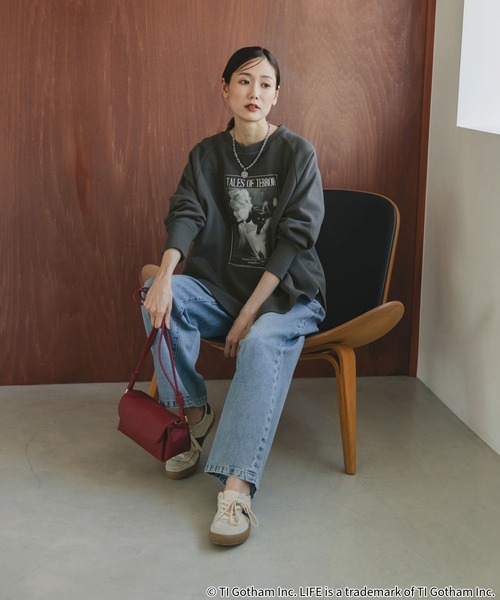 LIFE（ライフ）の「LIFE PICTURE COLLECTION＊カレッジポンチョプルオーバー/593317（Tシャツ/カットソー・レディース・グレー系その他/ダークブラウン/ライトグレー/ダークグレー・FREE）」の5枚目の写真