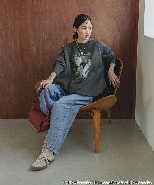 LIFE（ライフ）の「LIFE PICTURE COLLECTION＊カレッジポンチョプルオーバー/593317（Tシャツ/カットソー・レディース・グレー系その他/ダークブラウン/ライトグレー/ダークグレー・FREE）」の6枚目の写真