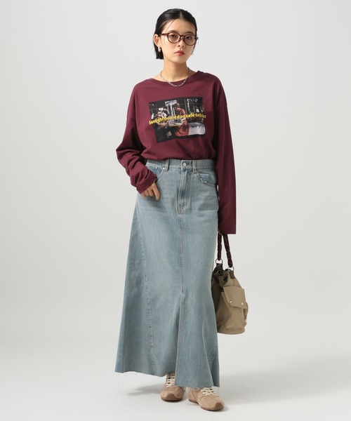 BAYFLOW(ベイフロー)の「フォトプリントワイドロングスリーブT(Tシャツ/カットソー・レディース・チャコール/アイボリー/ボルドー・FREE)」の16枚目の写真