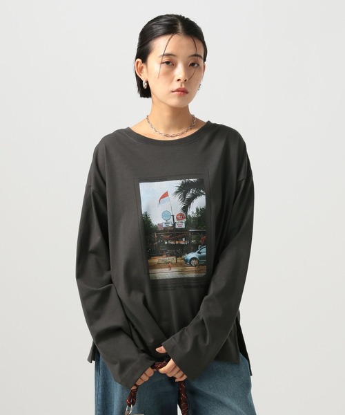 セール】フォトプリントワイドロングスリーブT（Tシャツ/カットソー