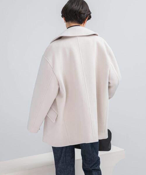 URBAN RESEARCH ROSSO WOMEN（アーバンリサーチ　ロッソ）の「オーバーミドルPコート（ピーコート・レディース・チャコールグレー/ホワイト系その他/ブラック系その他・FREE）」の16枚目の写真