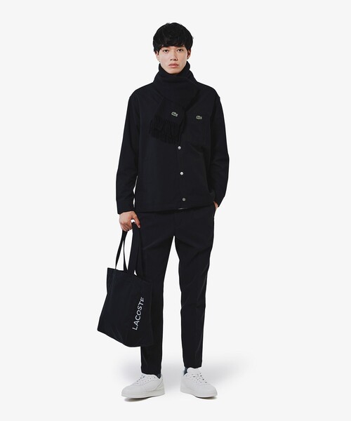 LACOSTE(ラコステ)の「メリノウールスクールマフラー(マフラー・メンズ・ネイビー/ホワイト/グレー/ブラック・FREE)」の9枚目の写真