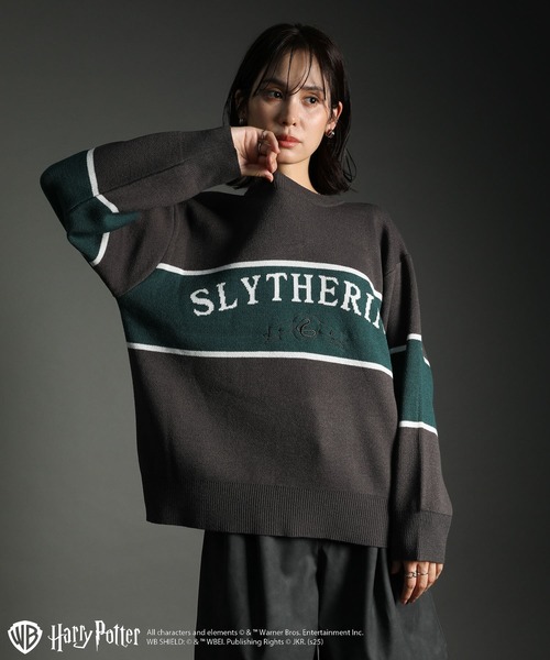 ハリー・ポッター/ジャガードラインニット（ニット/セーター）｜Green