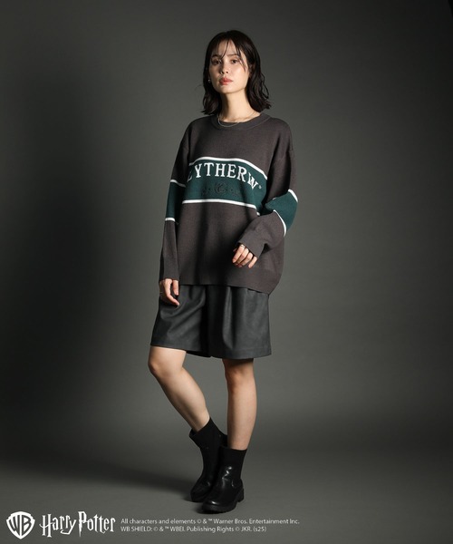 Green　Parks（グリーンパークス）の「ハリー・ポッター/ジャガードラインニット（ニット/セーター・レディース・チャコールグレー/ネイビー/イエロー/レッド・FREE）」の21枚目の写真