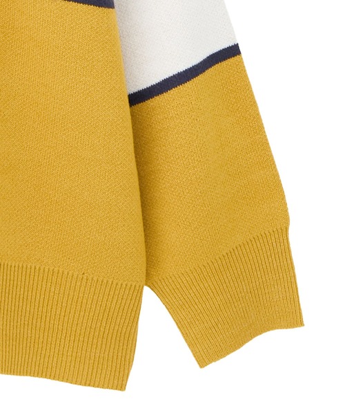 Green　Parks（グリーンパークス）の「ハリー・ポッター/ジャガードラインニット（ニット/セーター・レディース・チャコールグレー/ネイビー/イエロー/レッド・FREE）」の9枚目の写真