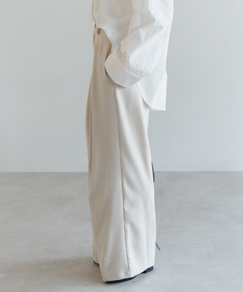 Bonjour Sagan（ボンジュールサガン）の「タックワイドバックゴムパンツ（その他パンツ・レディース・ライトベージュ/ブラック/チャコールグレー・FREE）」の19枚目の写真