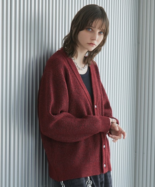 Spielio（シュピーリオ）の「【Spielio】Shiny lurex cardigan / シャイニールレックスカーディガン（カーディガン/ボレロ・メンズ・ブラック系1/レッド系1・L/M/S）」の12枚目の写真