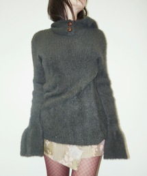 igi（イジ）の「GHOST KNIT HOODIE / ベルスリーブゴーストフーディー（ニット/セーター）」