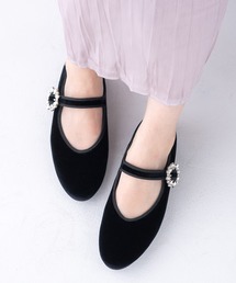 あったか仕様◆ビジューバックルパンプス(113-56029)JELLY BEANS(ジェリービーンズ)