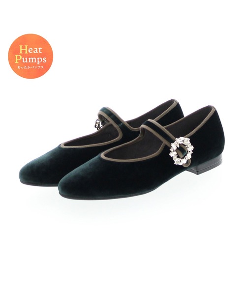 JELLY BEANS(ジェリービーンズ)の「あったか仕様◆ビジューバックルパンプス(113-56029)JELLY BEANS(ジェリービーンズ)(パンプス・レディース・ブラック/ダークグリーン/ダークブラウン・22.5/23/23.5/24/24.5)」の6枚目の写真