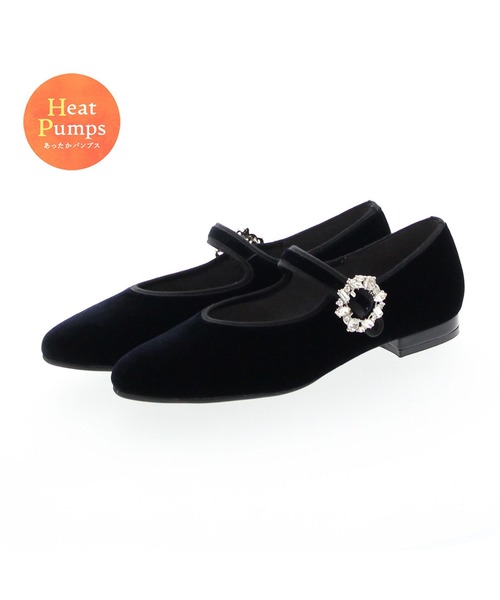 JELLY BEANS(ジェリービーンズ)の「あったか仕様◆ビジューバックルパンプス(113-56029)JELLY BEANS(ジェリービーンズ)(パンプス・レディース・ブラック/ダークグリーン/ダークブラウン・22.5/23/23.5/24/24.5)」の4枚目の写真