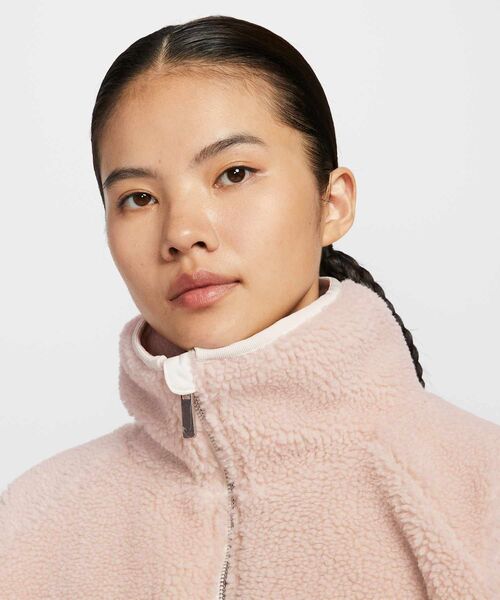 NIKE（ナイキ）の「ナイキ スポーツウェア ウィメンズ ハイパイル フリース ジャケット / Nike Sportswear Women's High-Pile Fleece Jacket HV2071-667 Silt Red（ブルゾン・レディース・ピンク系その他2・XS/S/M/L/XL）」の12枚目の写真