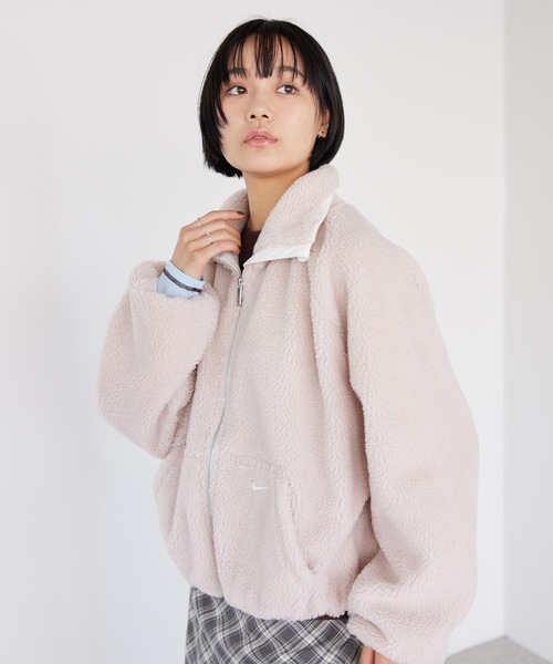 NIKE（ナイキ）の「ナイキ スポーツウェア ウィメンズ ハイパイル フリース ジャケット / Nike Sportswear Women's High-Pile Fleece Jacket HV2071-667 Silt Red（ブルゾン・レディース・ピンク系その他2・XS/S/M/L/XL）」の4枚目の写真