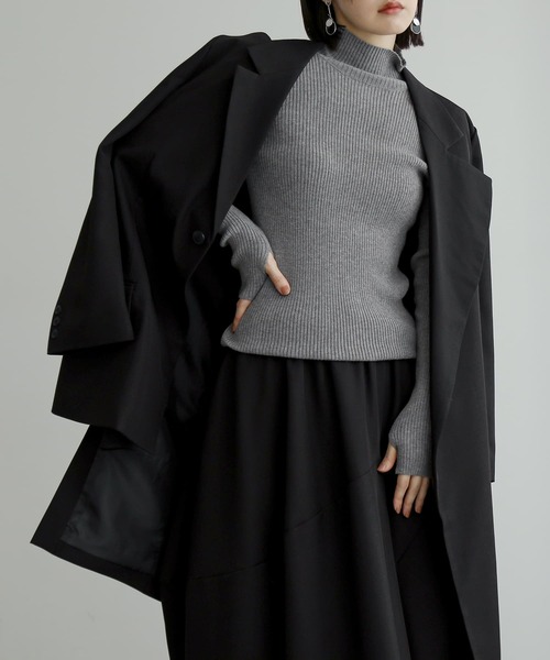 n'OrLABEL（ノアールレーベル）の「『アシメトリーJK』（チェスターコート・レディース・ブラック・2/1）」の3枚目の写真