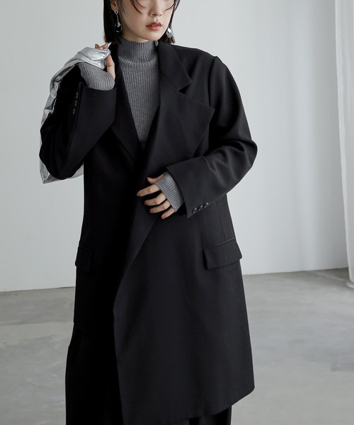 n'OrLABEL（ノアールレーベル）の「『アシメトリーJK』（チェスターコート・レディース・ブラック・2/1）」の4枚目の写真