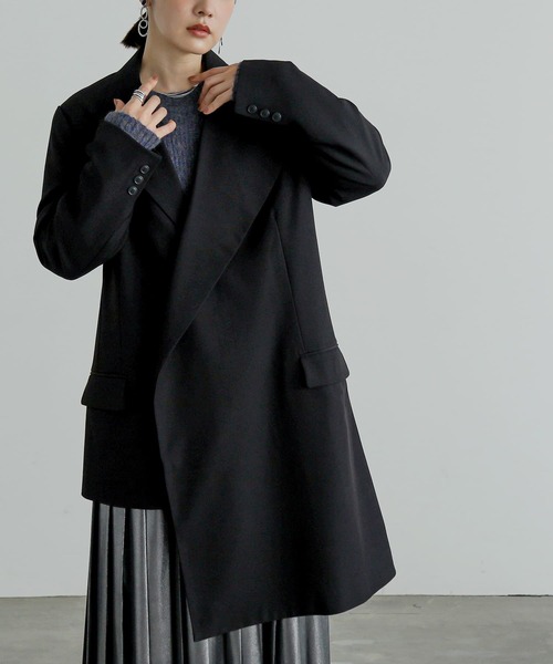 n'OrLABEL（ノアールレーベル）の「『アシメトリーJK』（チェスターコート・レディース・ブラック・2/1）」の10枚目の写真