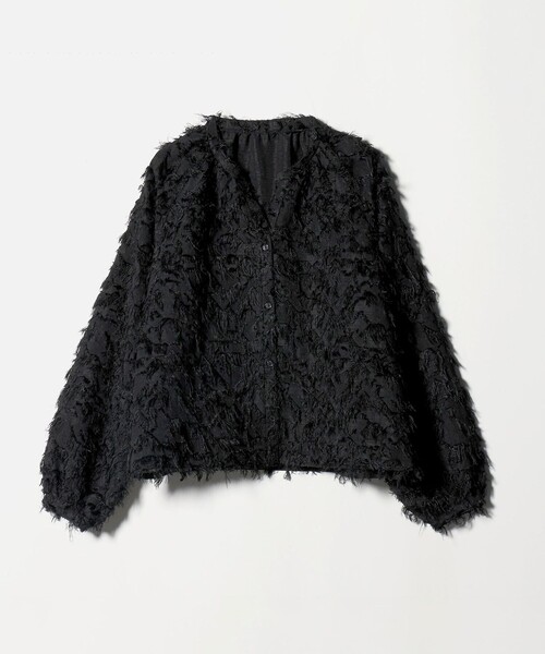 A DAY IN THE LIFE UNITED ARROWS(アデイインザライフユナイテッドアローズ)の「カットジャガード オーバーシャツ <A DAY IN THE LIFE>(シャツ/ブラウス・レディース・ブラウン系/ブラック/オフホワイト・FREE)」の2枚目の写真
