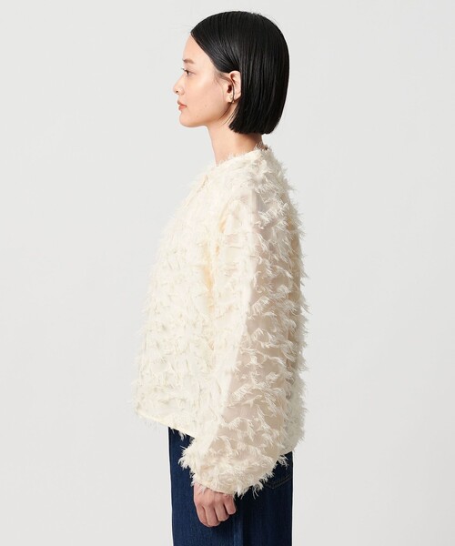 A DAY IN THE LIFE UNITED ARROWS(アデイインザライフユナイテッドアローズ)の「カットジャガード オーバーシャツ <A DAY IN THE LIFE>(シャツ/ブラウス・レディース・ブラウン系/ブラック/オフホワイト・FREE)」の10枚目の写真