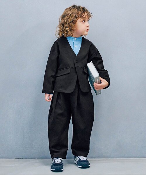 ノーカラージャケットセットアップ_フォーマル対応（スーツセット）｜p