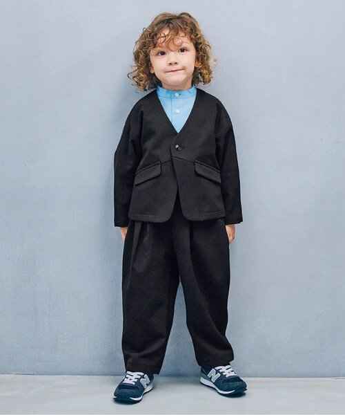 ノーカラージャケットセットアップ_フォーマル対応（スーツセット）｜p