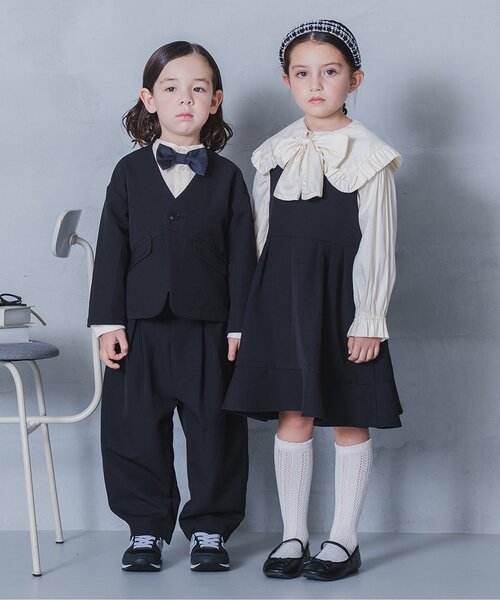 ノーカラージャケットセットアップ_フォーマル対応（スーツセット）｜p