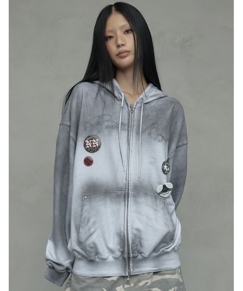 A'GEM/9 × .kom 『NIIER NOR/ニアノア』 DIRTY WASHING HOOD ZIP