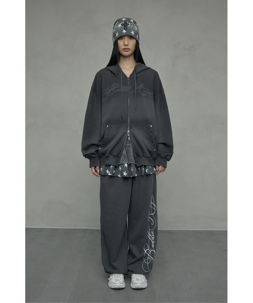 A'GEM/9 × .kom 『NIIER NOR/ニアノア』 DIRTY WASHING HOOD ZIP-UP