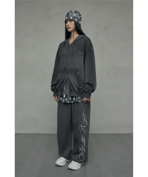 A'GEM/9 × .kom 『NIIER NOR/ニアノア』 DIRTY WASHING HOOD ZIP-UP