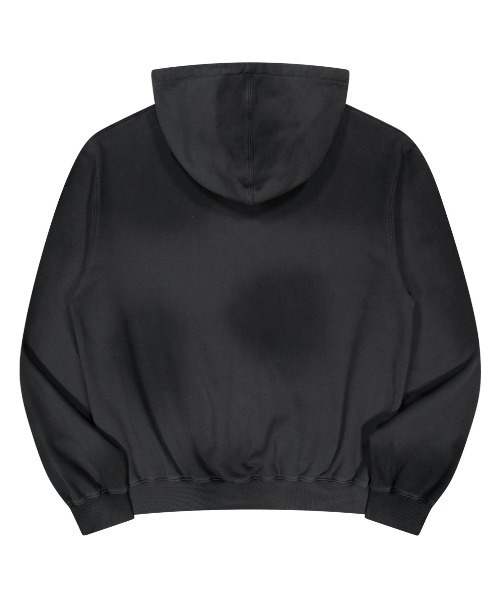 NIIER NOR(ニアノア)の「A'GEM/9 × .kom 『NIIER NOR/ニアノア』 DIRTY WASHING HOOD ZIP-UP/スプレー加工 ジップアップパーカー(パーカー・レディース・チャコールグレー/ホワイト・FREE)」の12枚目の写真
