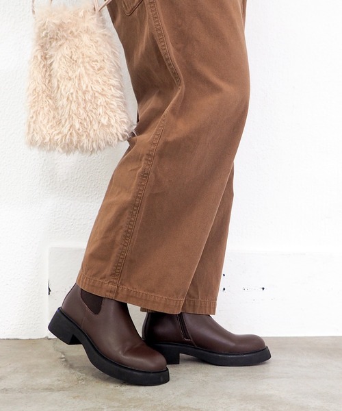 あしながおじさん（アシナガオジサン）の「プレーンサイドゴアブーツ　4810007（ブーツ・レディース・ブラック/ダークブラウン・22.5cm/23cm/23.5cm/24cm/24.5cm）」の5枚目の写真