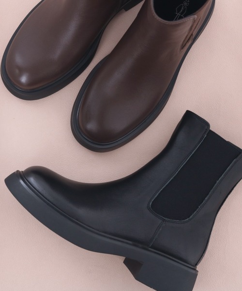あしながおじさん（アシナガオジサン）の「プレーンサイドゴアブーツ　4810007（ブーツ・レディース・ブラック/ダークブラウン・22.5cm/23cm/23.5cm/24cm/24.5cm）」の13枚目の写真