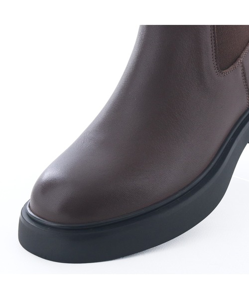 あしながおじさん（アシナガオジサン）の「プレーンサイドゴアブーツ　4810007（ブーツ・レディース・ブラック/ダークブラウン・22.5cm/23cm/23.5cm/24cm/24.5cm）」の18枚目の写真