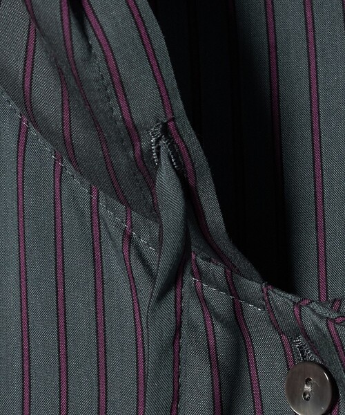 Steven Alan（スティーブンアラン）の「＜Steven Alan＞ストライプ フード シャツ（シャツ/ブラウス・レディース・ケリーグリーン/ダークブラウン・M/S）」の17枚目の写真