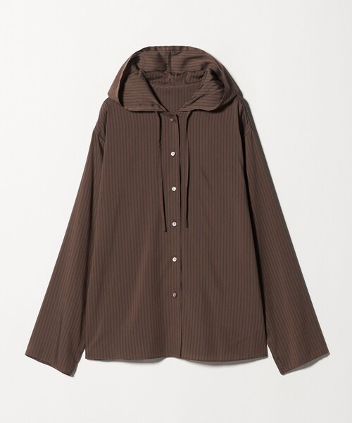 Steven Alan（スティーブンアラン）の「＜Steven Alan＞ストライプ フード シャツ（シャツ/ブラウス・レディース・ケリーグリーン/ダークブラウン・M/S）」の19枚目の写真