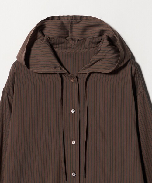 Steven Alan（スティーブンアラン）の「＜Steven Alan＞ストライプ フード シャツ（シャツ/ブラウス・レディース・ケリーグリーン/ダークブラウン・M/S）」の21枚目の写真